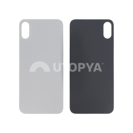 Vitre Arrière Argent iPhone X (Large Hole) (Sans Logo)