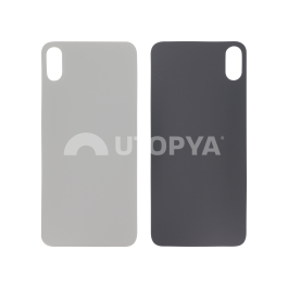 Vitre Arrière Argent iPhone XS Max (Large Hole) (Sans Logo)