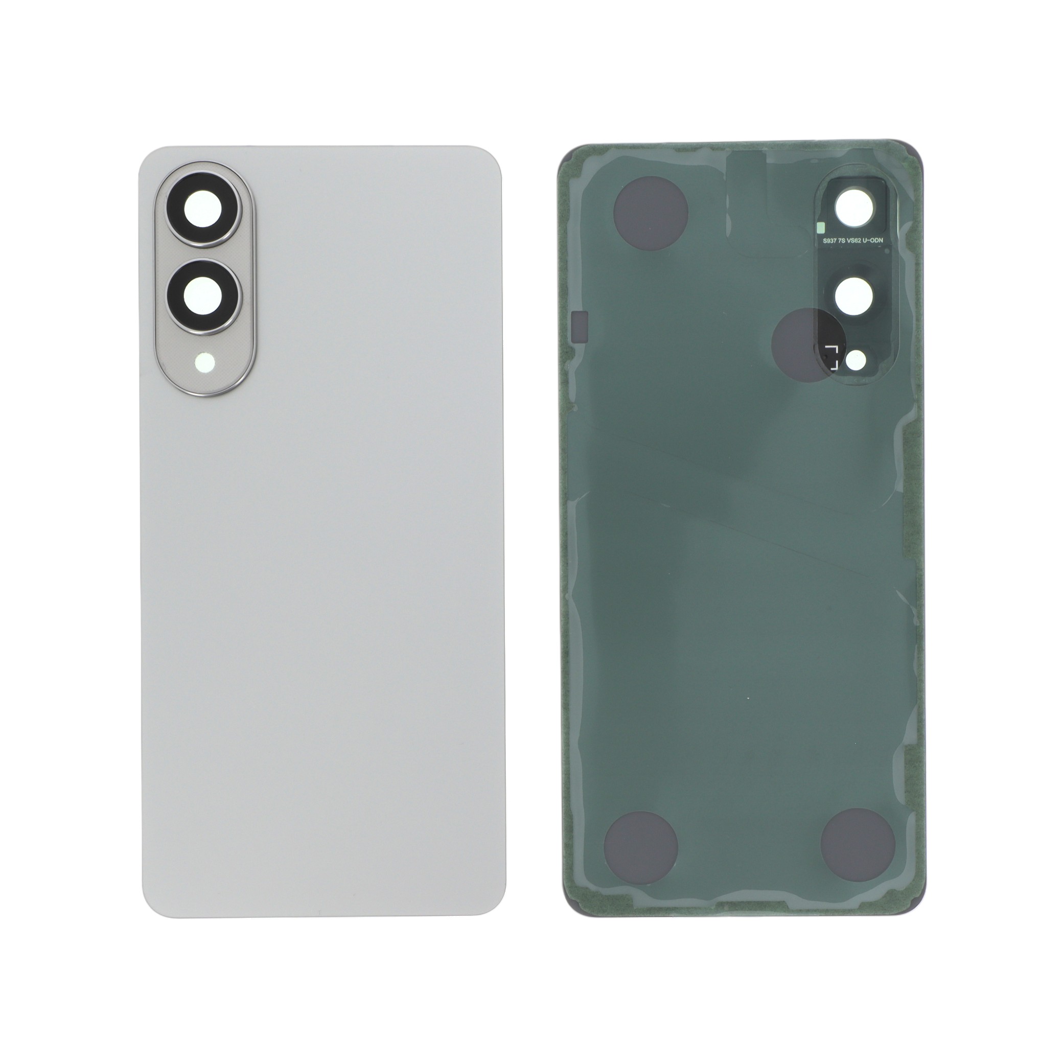 Vitre Arrière Argent Titane + Lentille Caméra Galaxy S25 Edge (S397B) (Sans Logo)