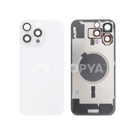 Vitre Arrière Blanche Titane iPhone 16 Pro Max (Avec MagSafe) (Sans Logo)
