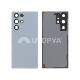 Vitre Arrière Bleu Ciel Galaxy S22 Ultra (S908B) (Sans logo)