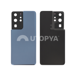 Vitre Arrière Bleu Nuit Galaxy S21 Ultra 5G (G998B) (Sans logo)