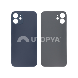 Vitre Arrière Bleue iPhone 12 (Large Hole) (Sans Logo)