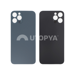 Vitre Arrière Bleue iPhone 12 Pro (Large Hole) (Sans Logo)