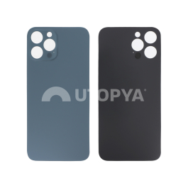 Vitre Arrière Bleue iPhone 12 Pro Max (Large Hole) (Sans Logo)