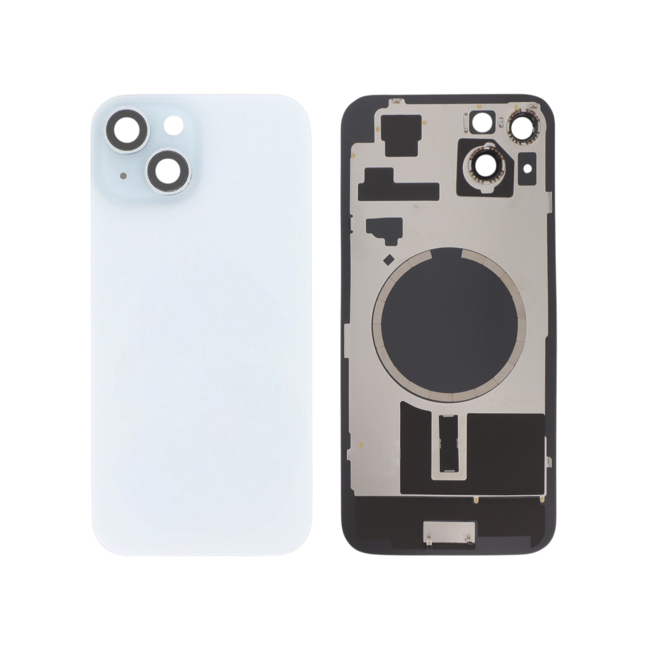 Vitre Arrière Bleue iPhone 15 Plus (Avec MagSafe) (Sans Logo)