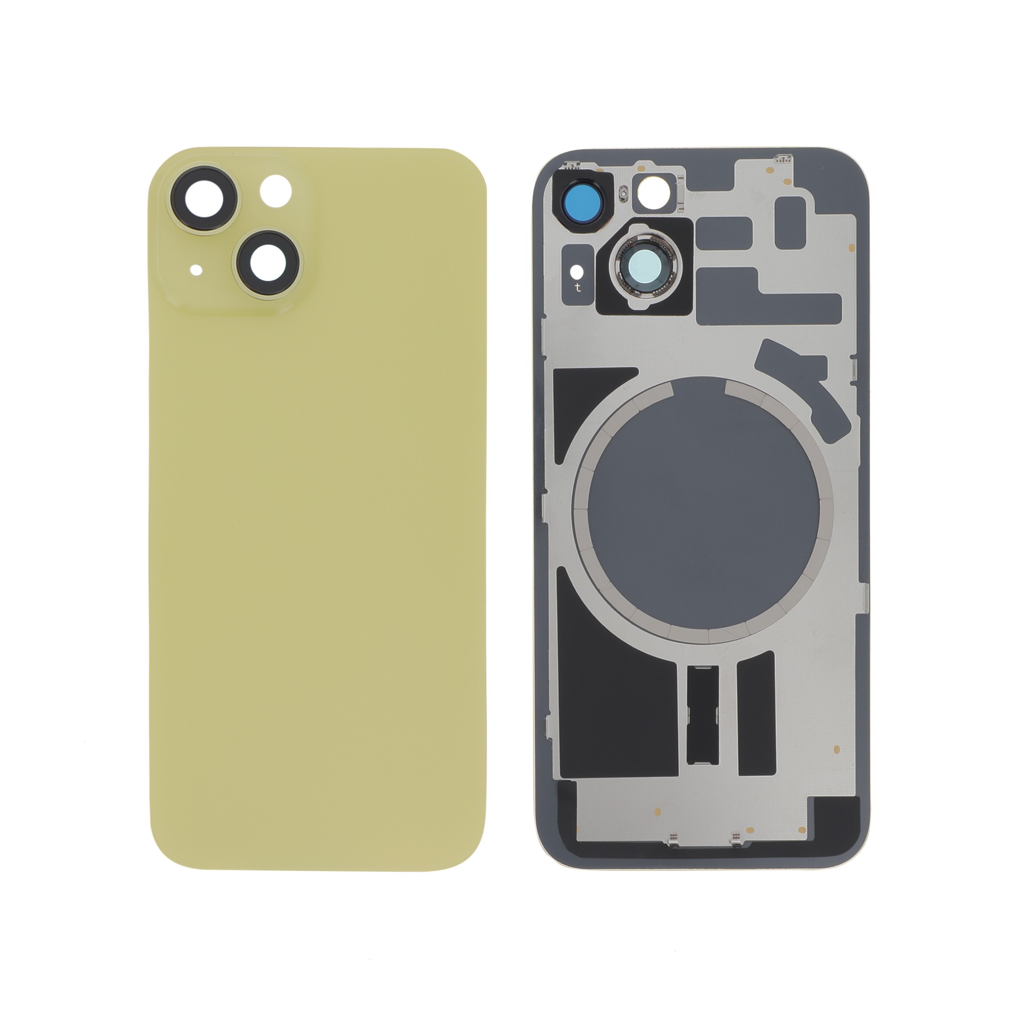 Vitre Arrière Complète Jaune iPhone 14 (Avec MagSafe) (Sans Logo)