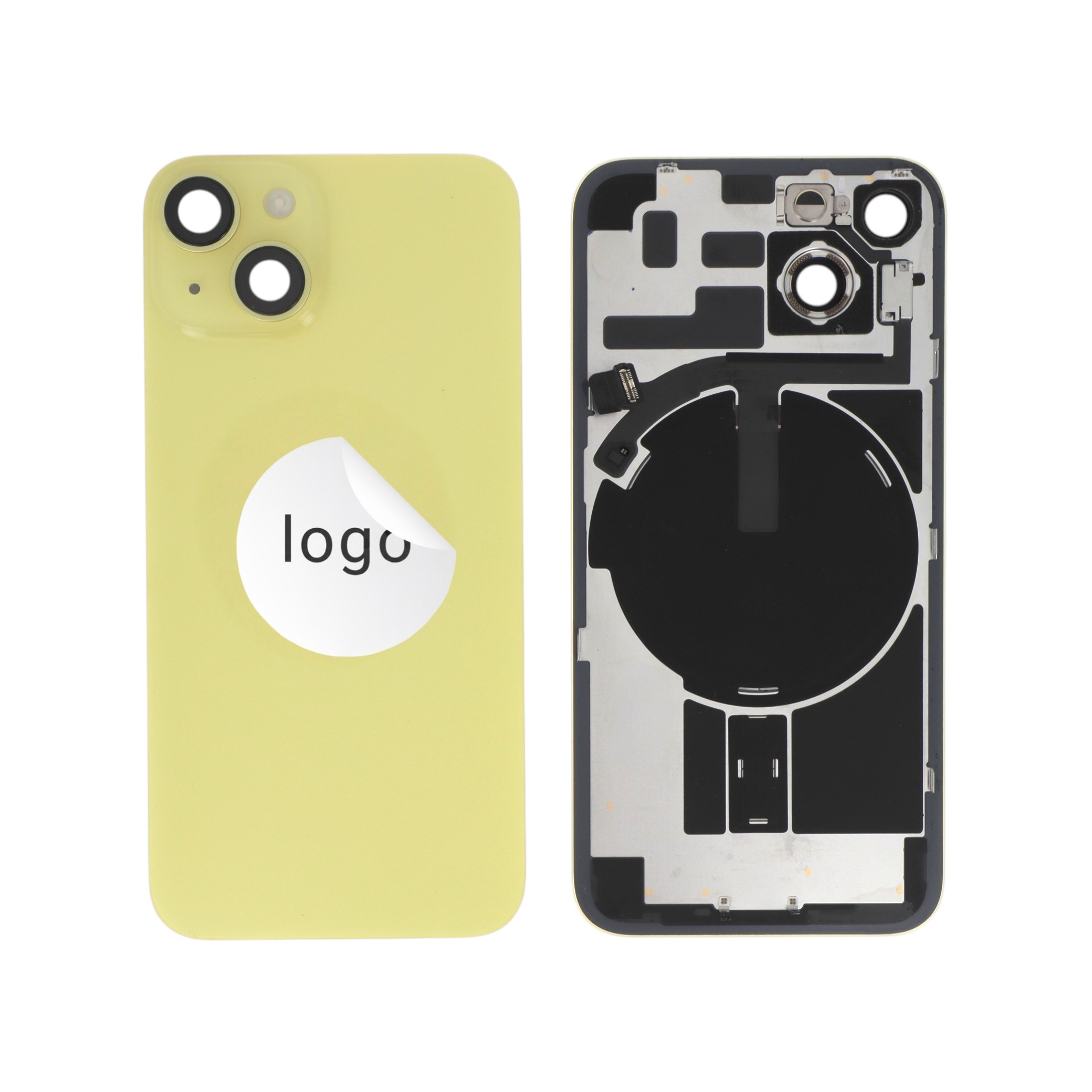 Vitre Arrière Complète Jaune iPhone 14 (Pulled A)