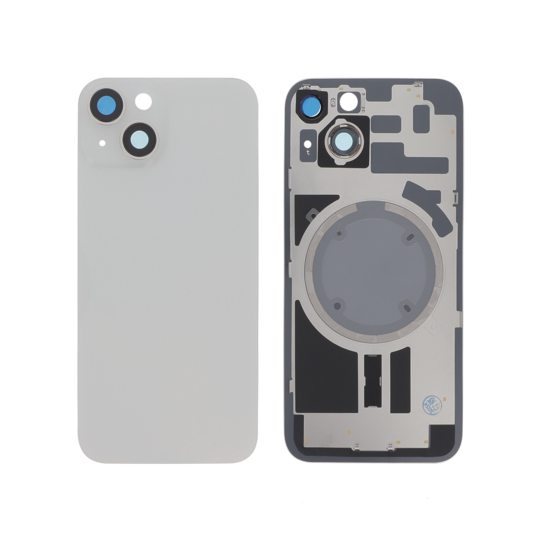 Vitre Arrière Complète Lumière Stellaire iPhone 14 (Avec MagSafe) (Sans Logo)
