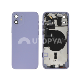 Vitre Arrière Complète Mauve iPhone 12 (Sans Logo)