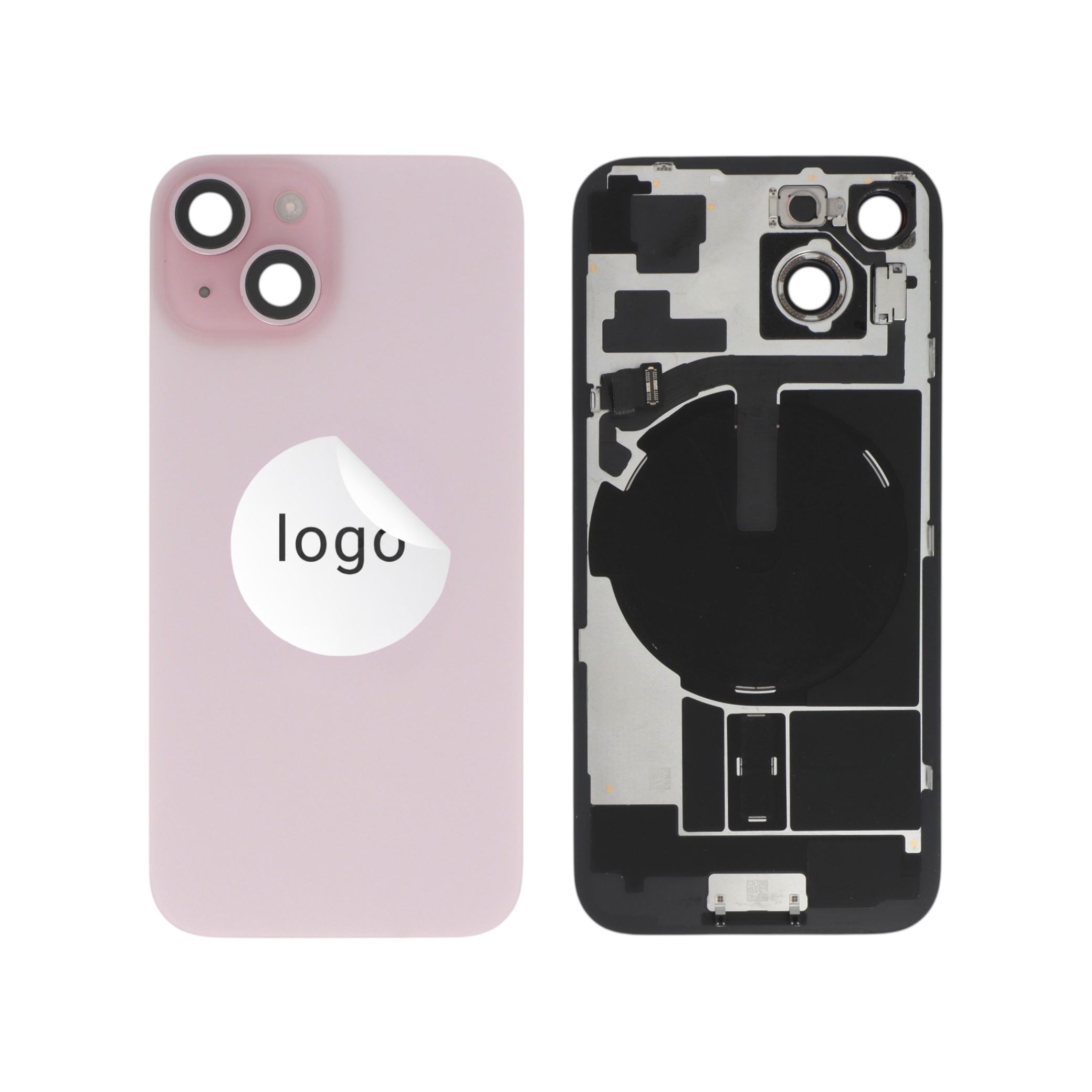 Vitre Arrière Complète Rose iPhone 15 (Pulled A)