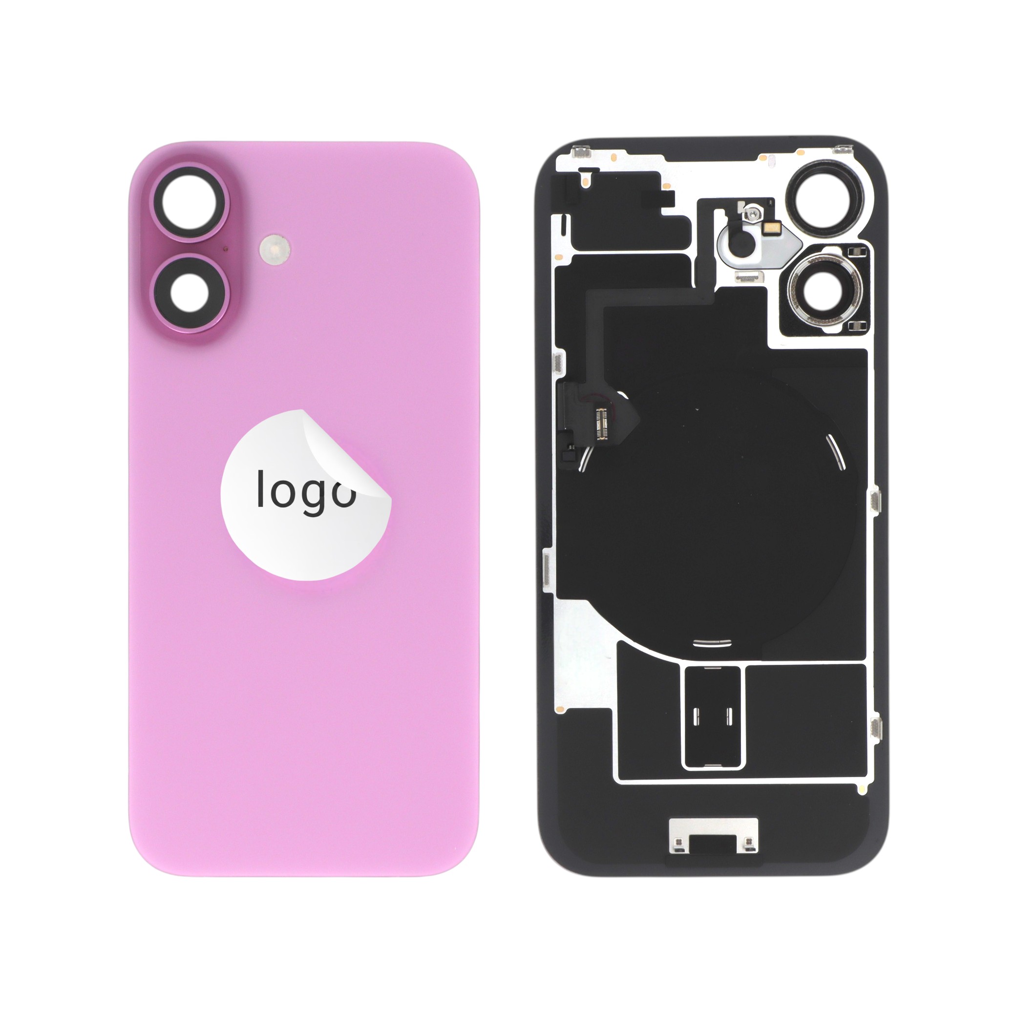 Vitre Arrière Complète Rose iPhone 16 (Pulled A)
