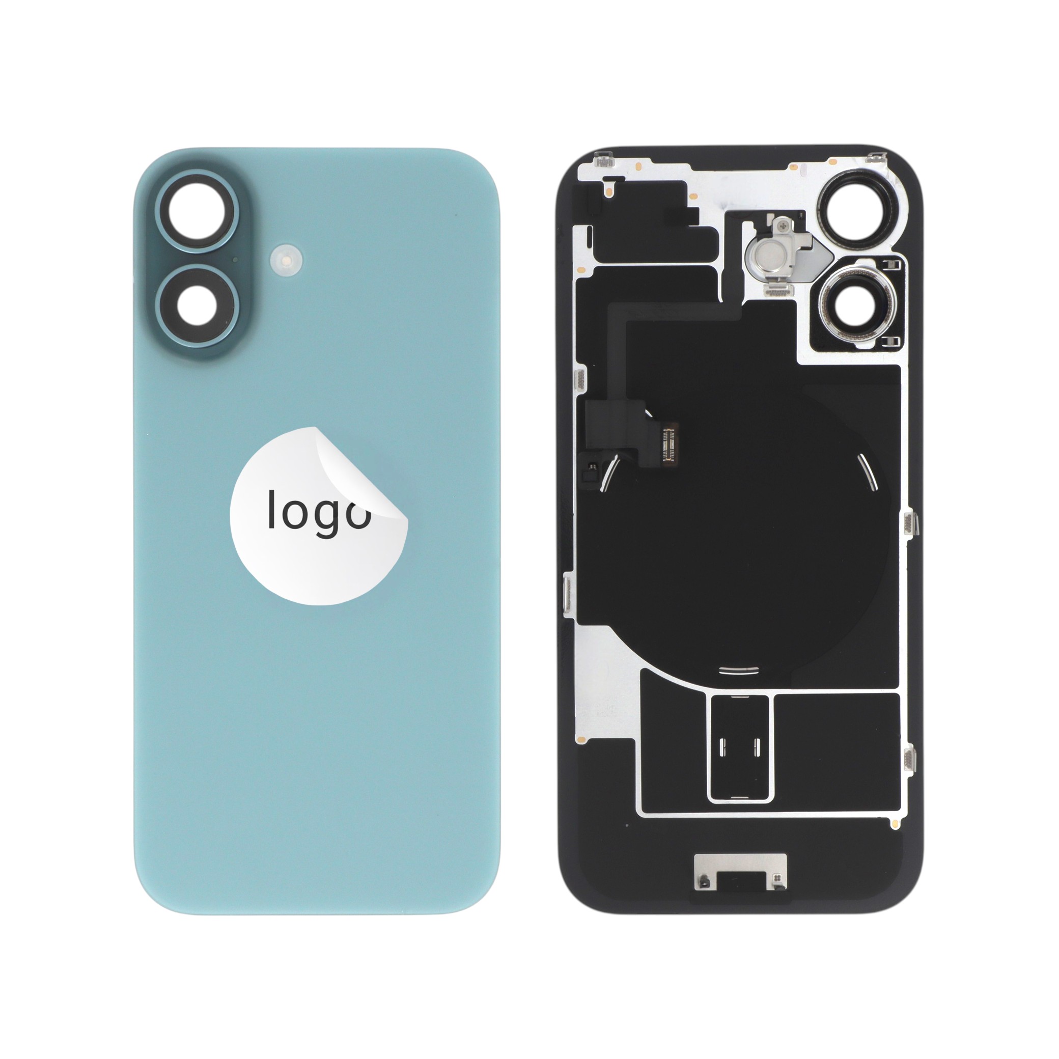 Vitre Arrière Complète Sarcelle iPhone 16 (Pulled A)