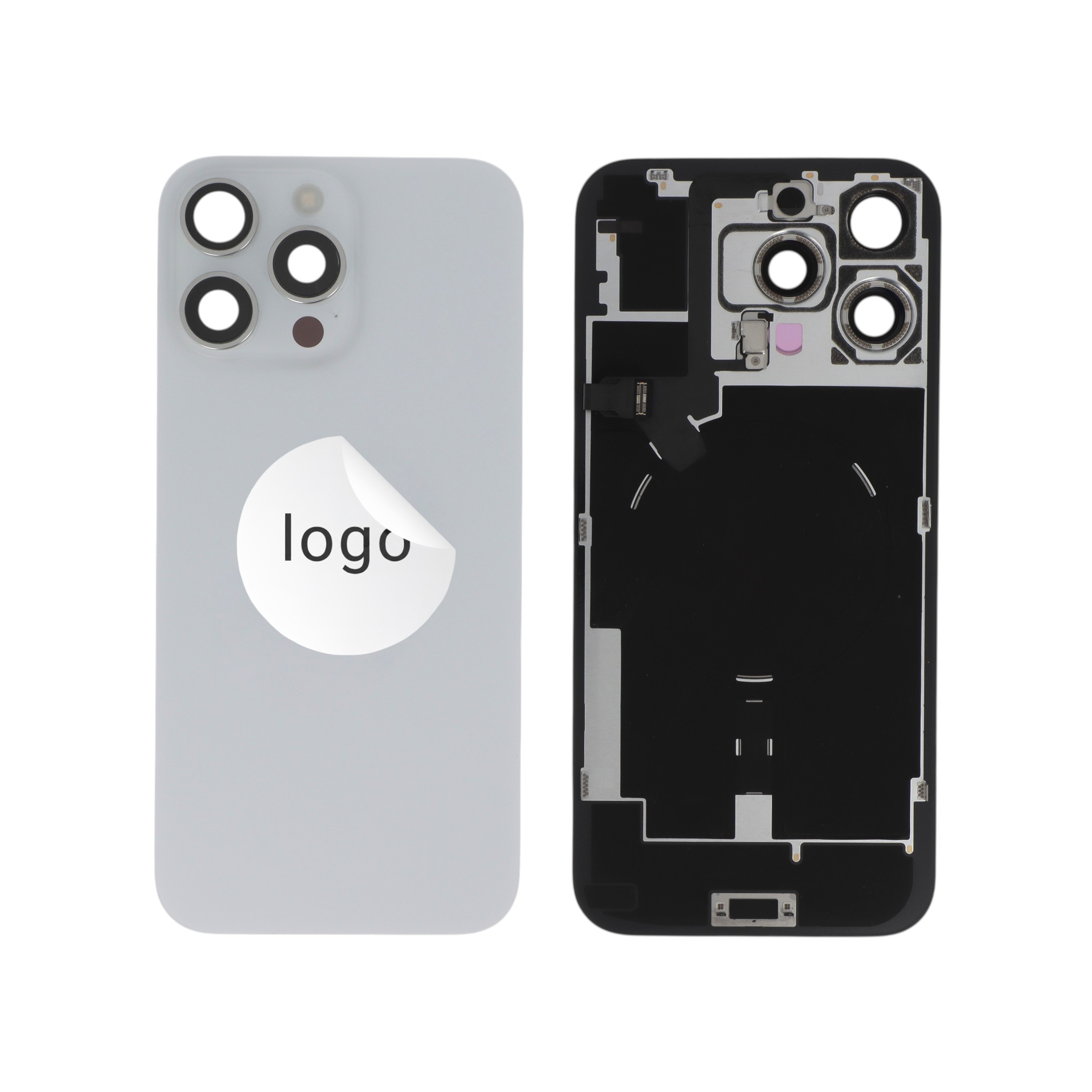 Vitre Arrière Complète Titane Blanc iPhone 16 Pro Max (Pulled A)