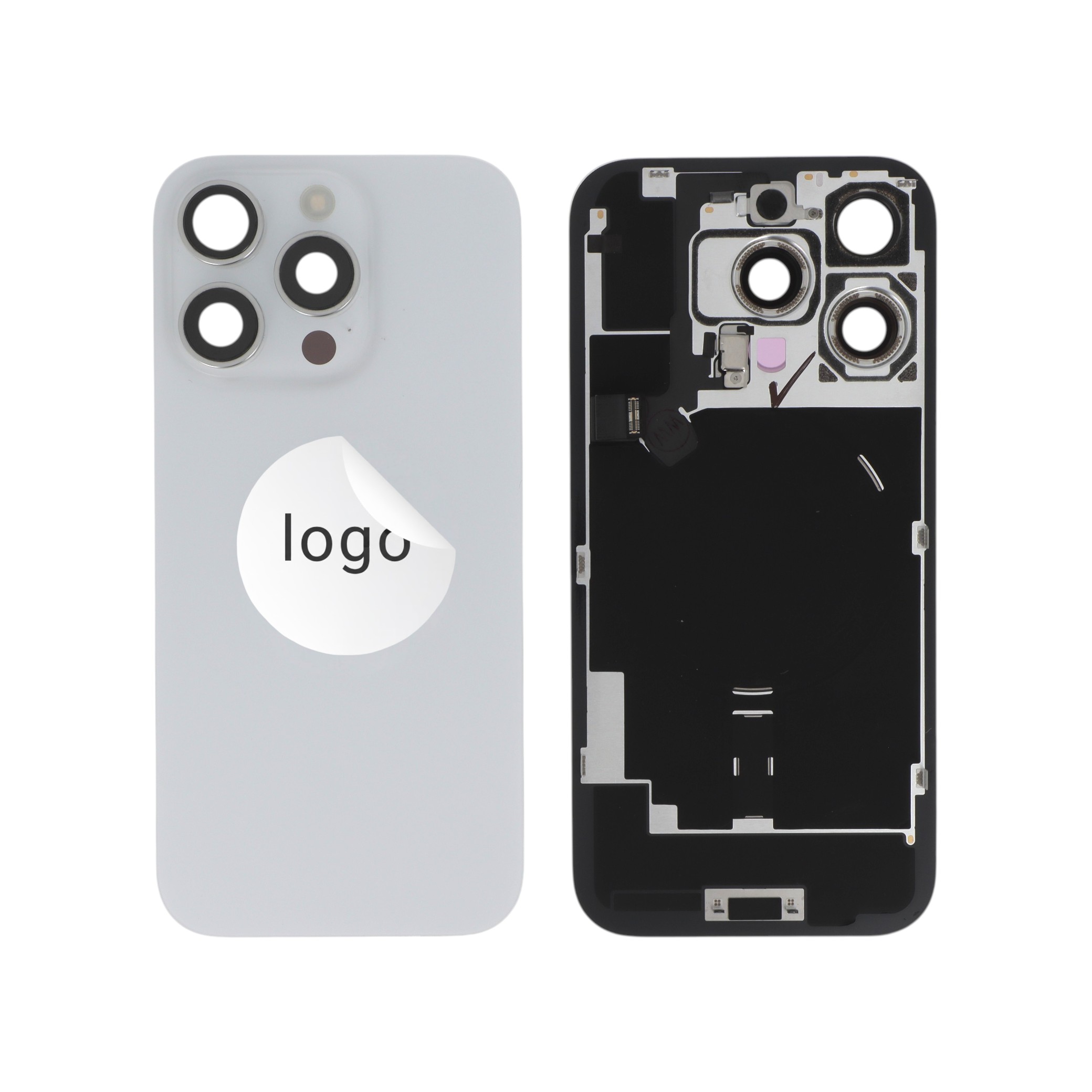 Vitre Arrière Complète Titane Blanc iPhone 16 Pro (Pulled A)
