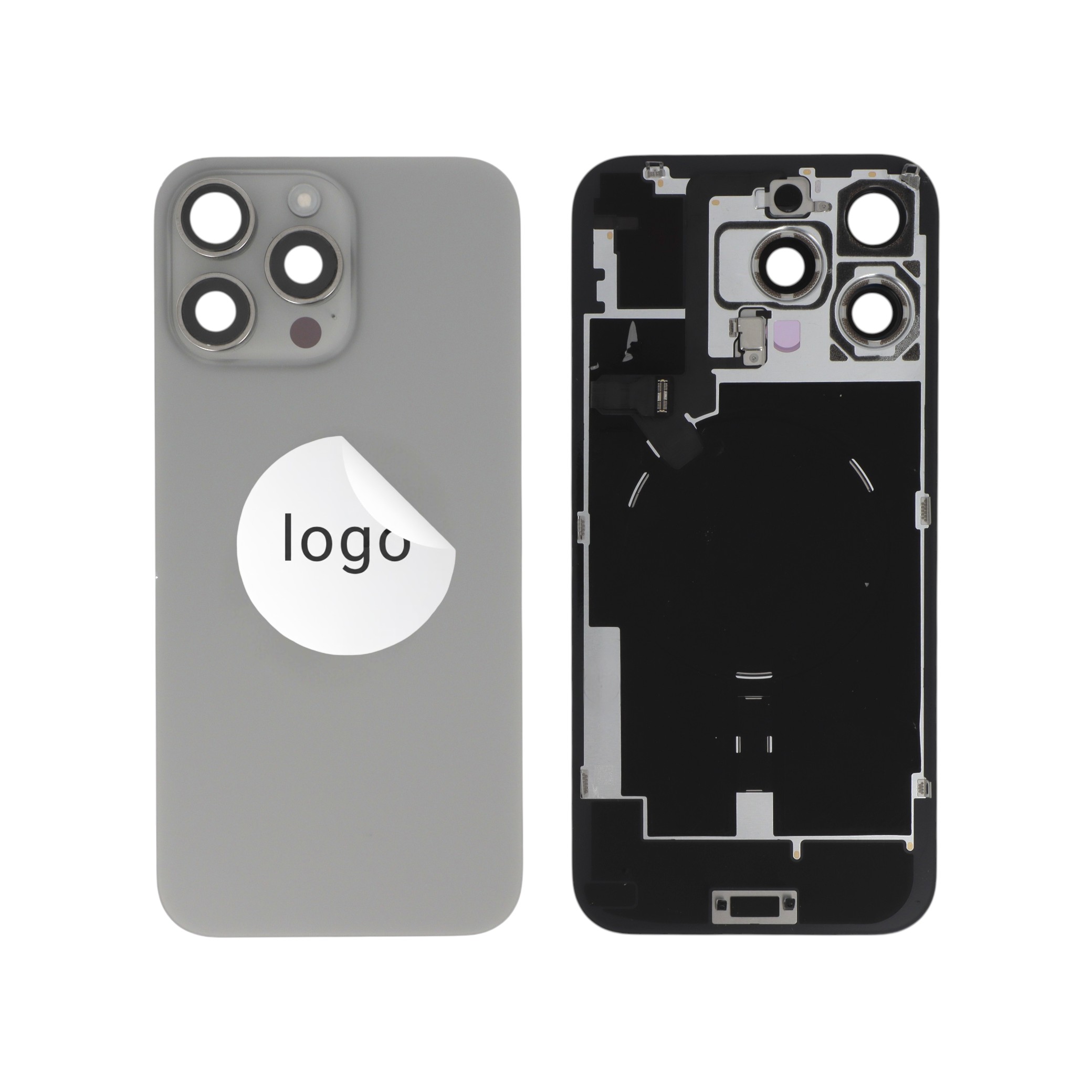 Vitre Arrière Complète Titane Naturel iPhone 16 Pro Max (Pulled A)