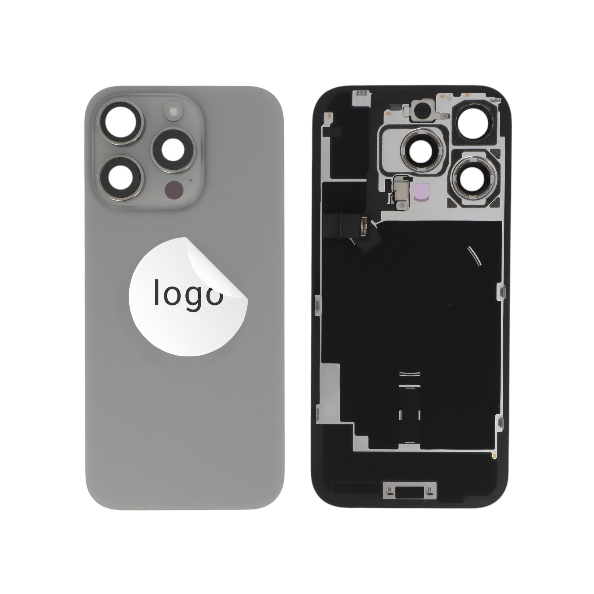 Vitre Arrière Complète Titane Naturel iPhone 16 Pro (Pulled A)