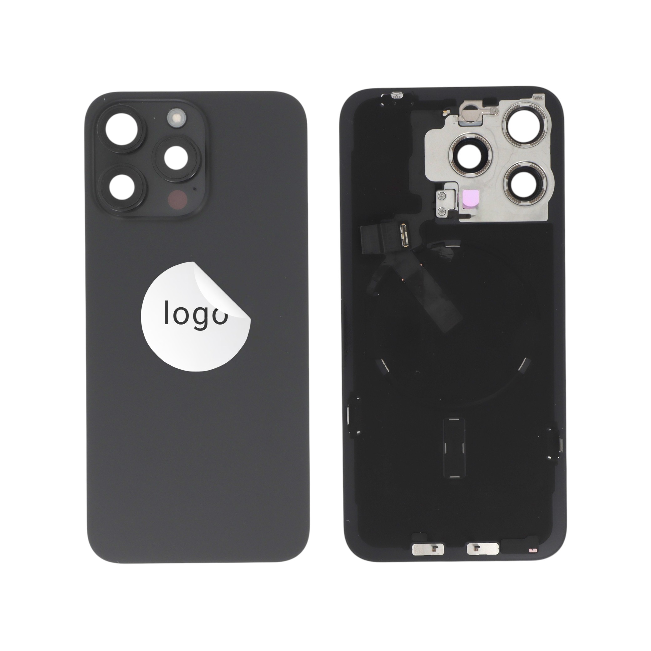 Vitre Arrière Complète Titane Noir iPhone 15 Pro Max (Pulled A)