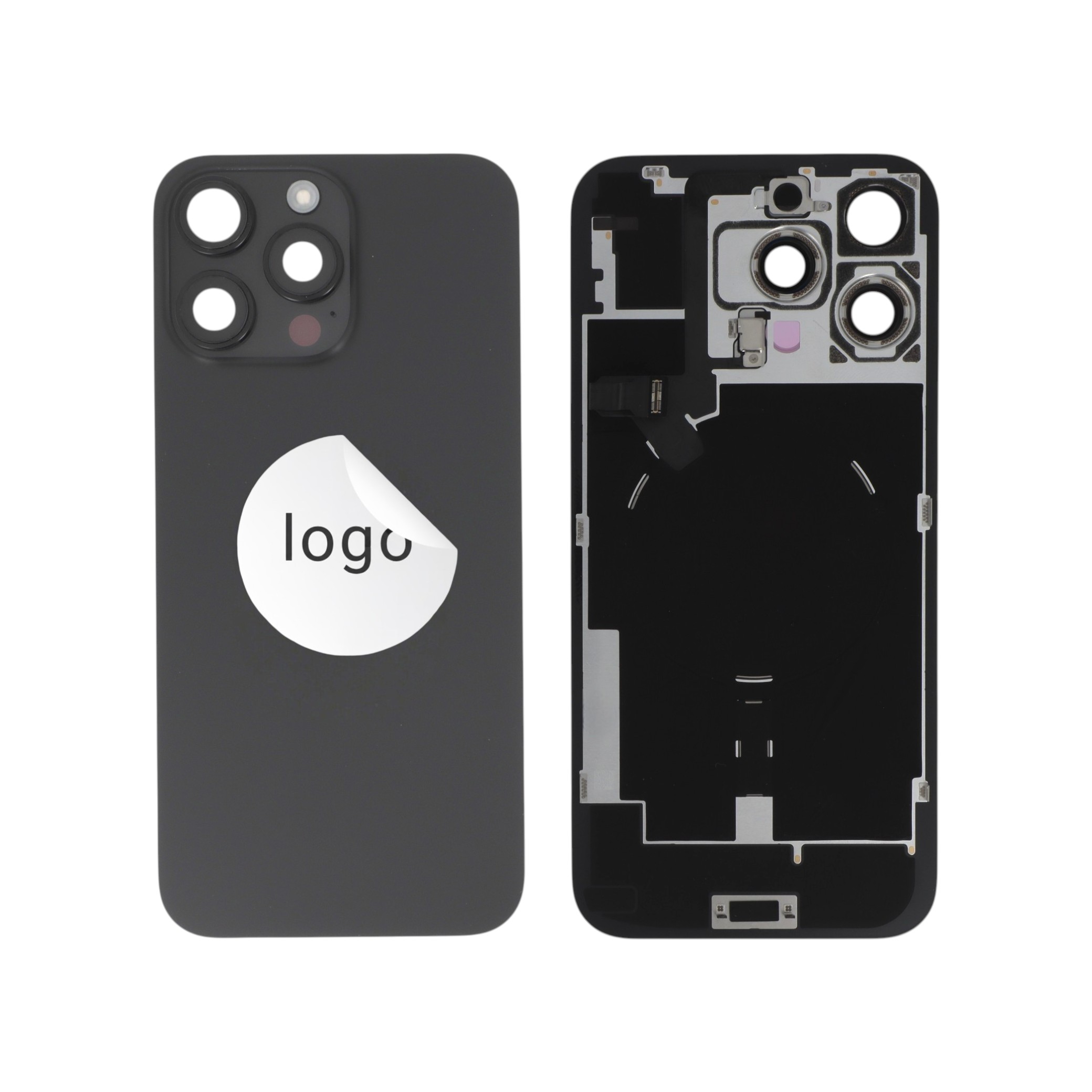 Vitre Arrière Complète Titane Noir iPhone 16 Pro Max (Pulled A)