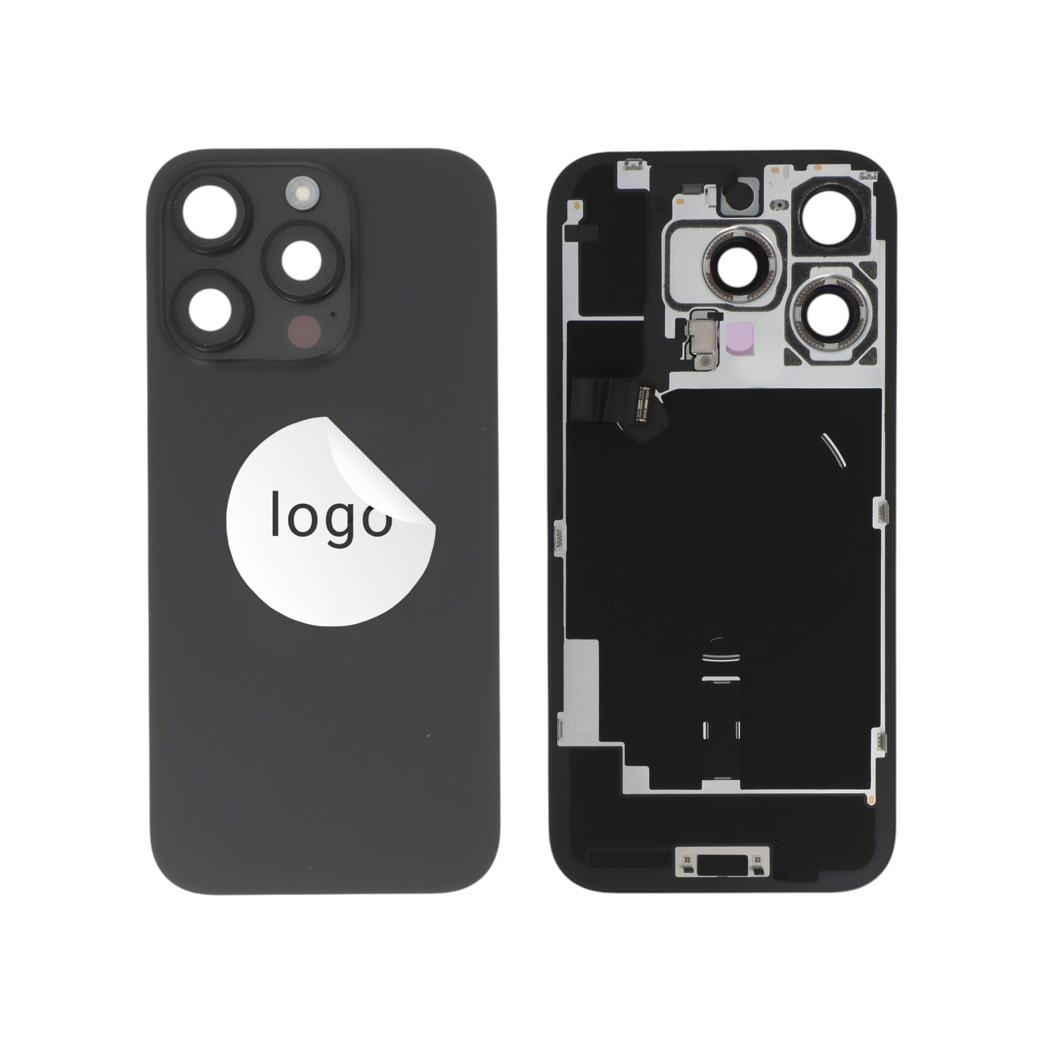 Vitre Arrière Complète Titane Noir iPhone 16 Pro (Pulled A)