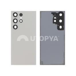 Vitre Arrière Crème Galaxy S23 Ultra (S918B) (Sans logo)