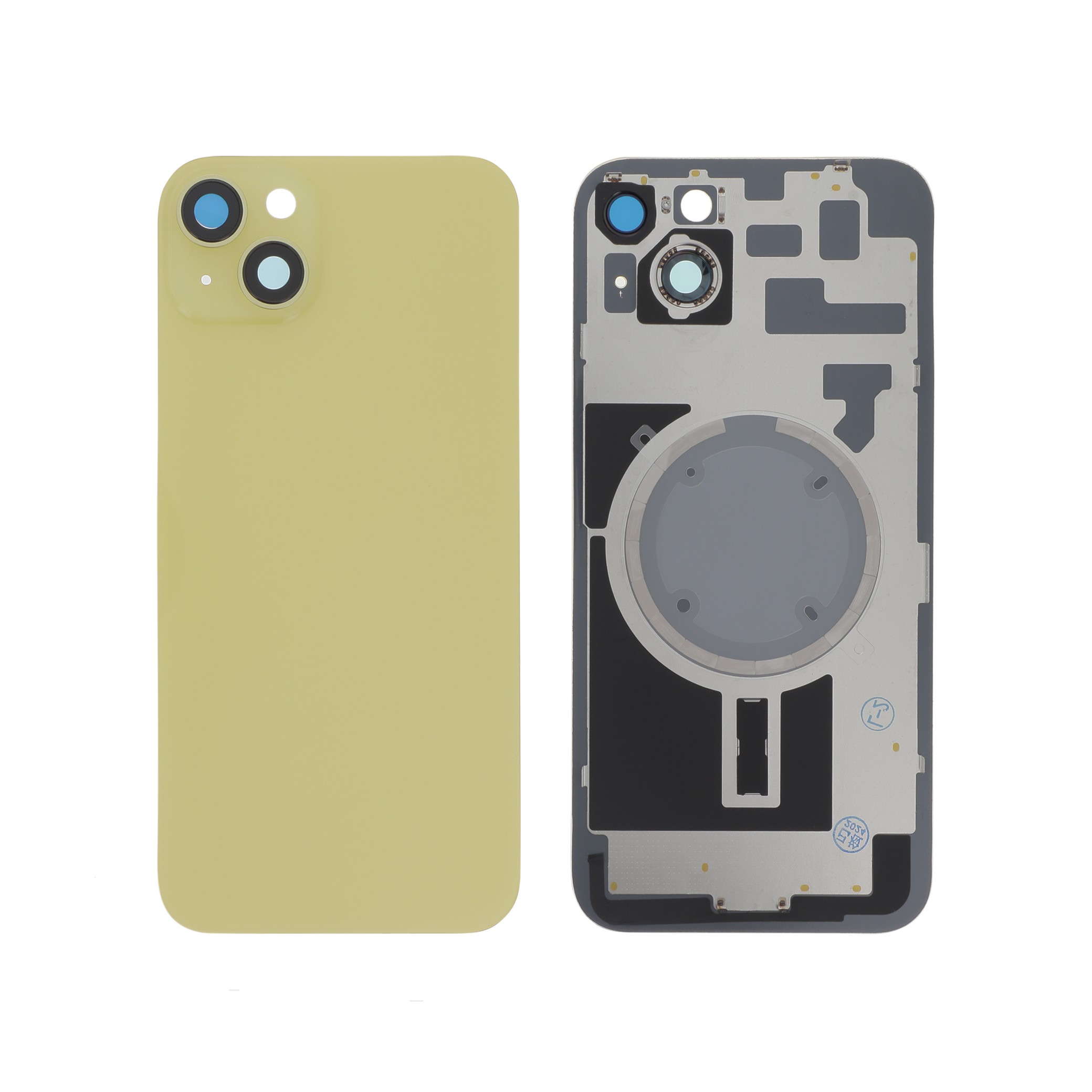 Vitre Arrière Jaune iPhone 14 Plus (Avec MagSafe) (Sans Logo)