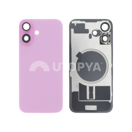 Vitre Arrière Rose iPhone 16 (Avec MagSafe) (Sans Logo)