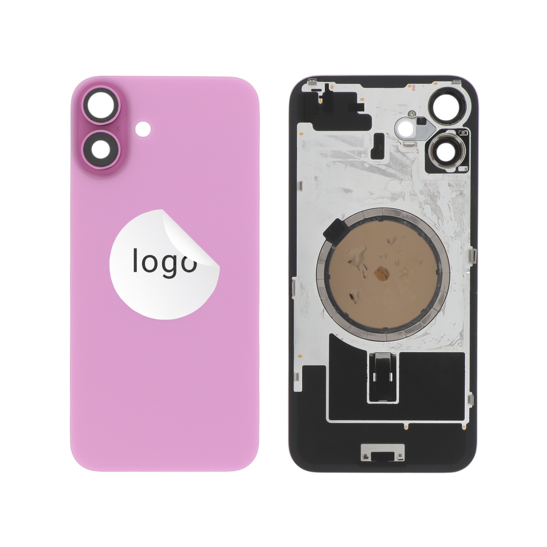 Vitre Arrière Rose iPhone 16 Plus (Pulled A)