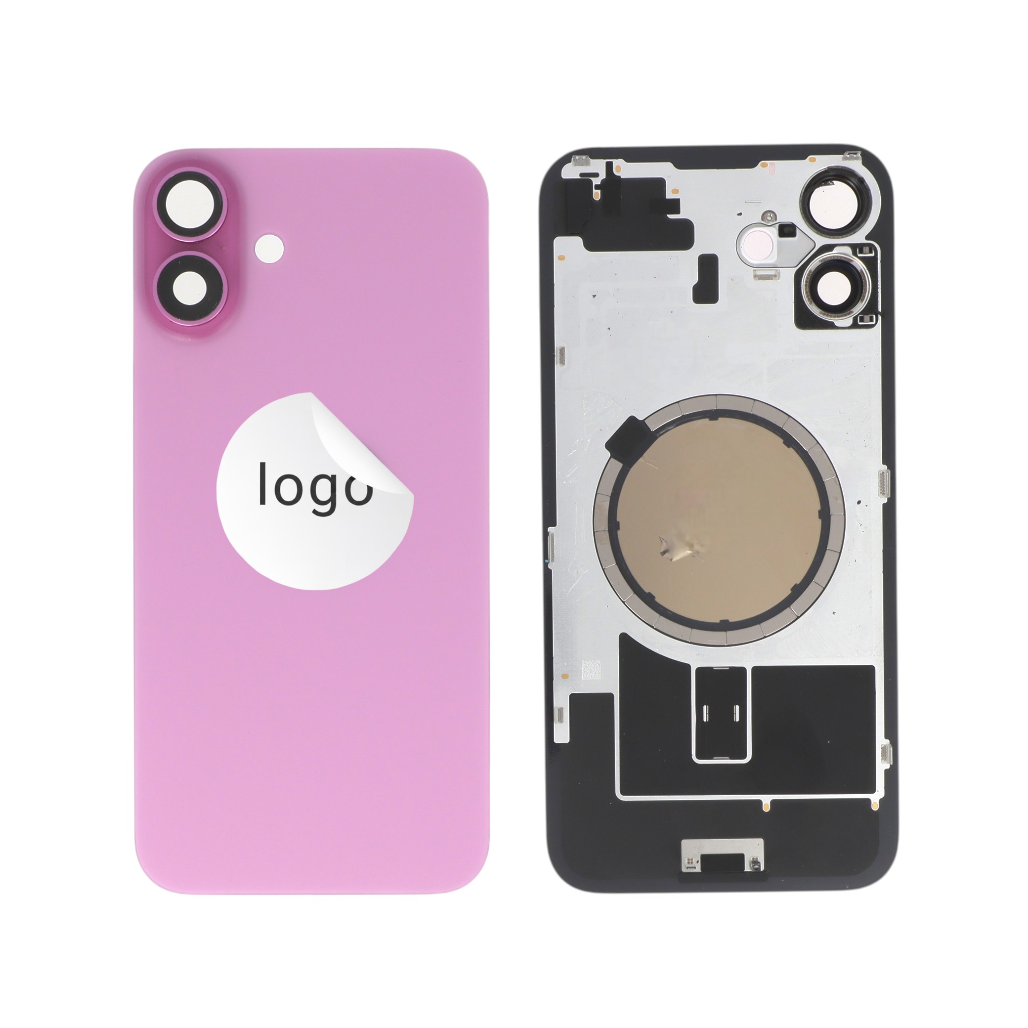 Vitre Arrière Rose iPhone 16 Plus (Pulled B)