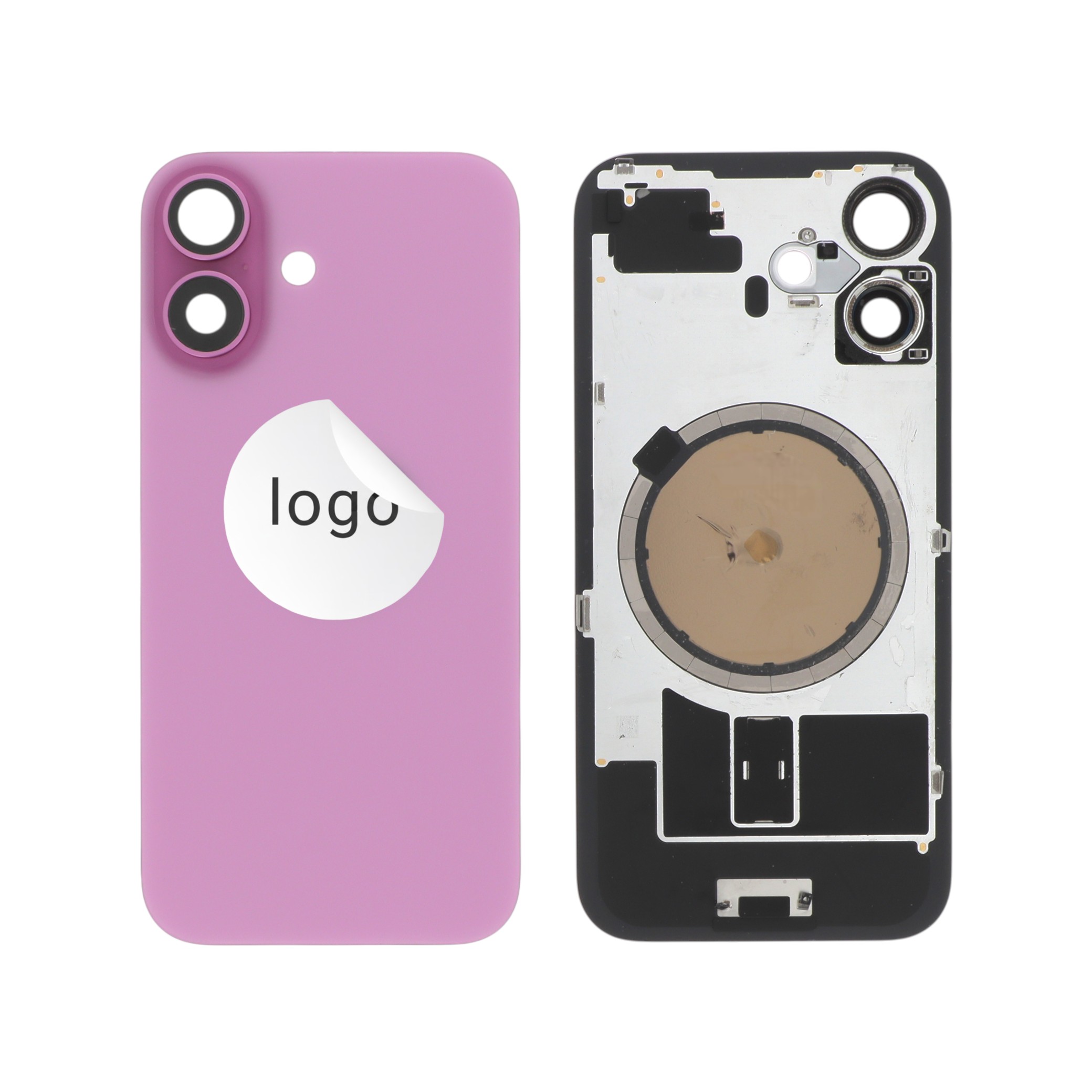 Vitre Arrière Rose iPhone 16 (Pulled A)