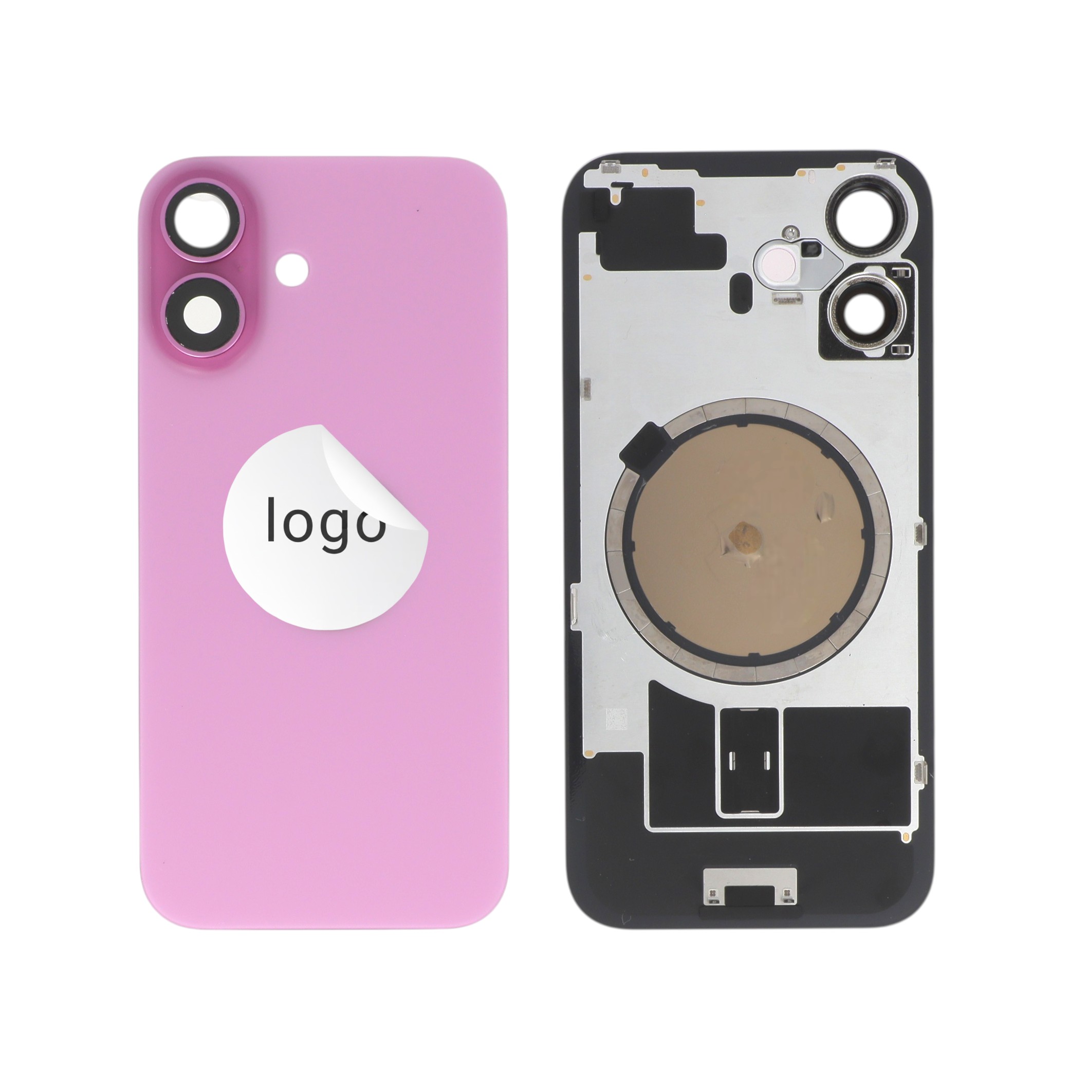 Vitre Arrière Rose iPhone 16 (Pulled B)