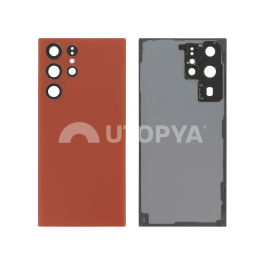 Vitre Arrière Rouge Galaxy S22 Ultra (S908B) (Sans logo)