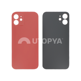 Vitre Arrière Rouge iPhone 12 (Large Hole) (Sans Logo)