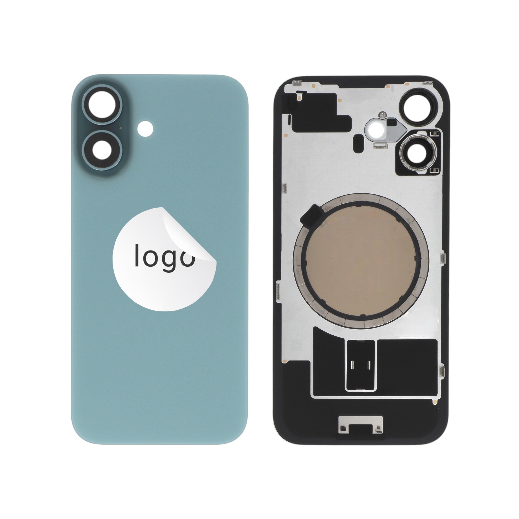 Vitre Arrière Sarcelle iPhone 16 (Pulled C)