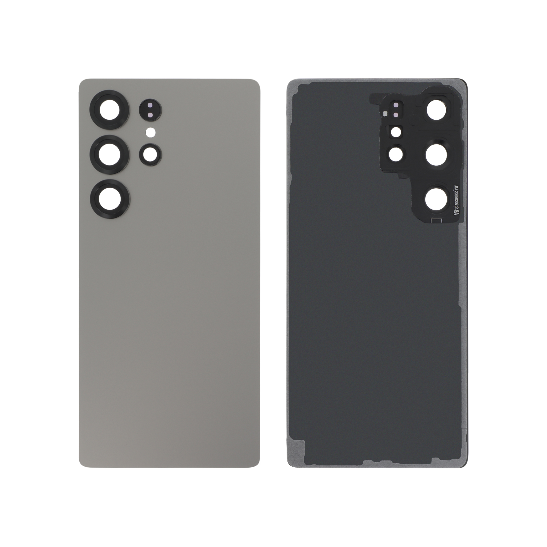 Vitre Arrière Titane Blanc Argenté Galaxy S25 Ultra (S938B) (Sans logo)
