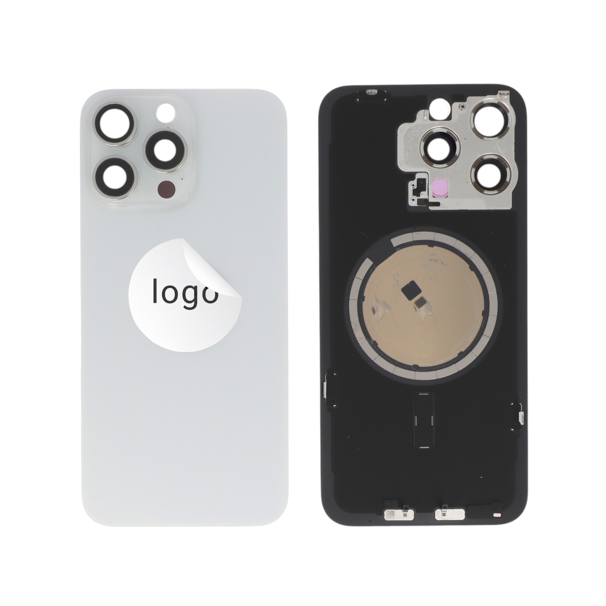 Vitre Arrière Titane Blanc iPhone 15 Pro Max (Pulled C)