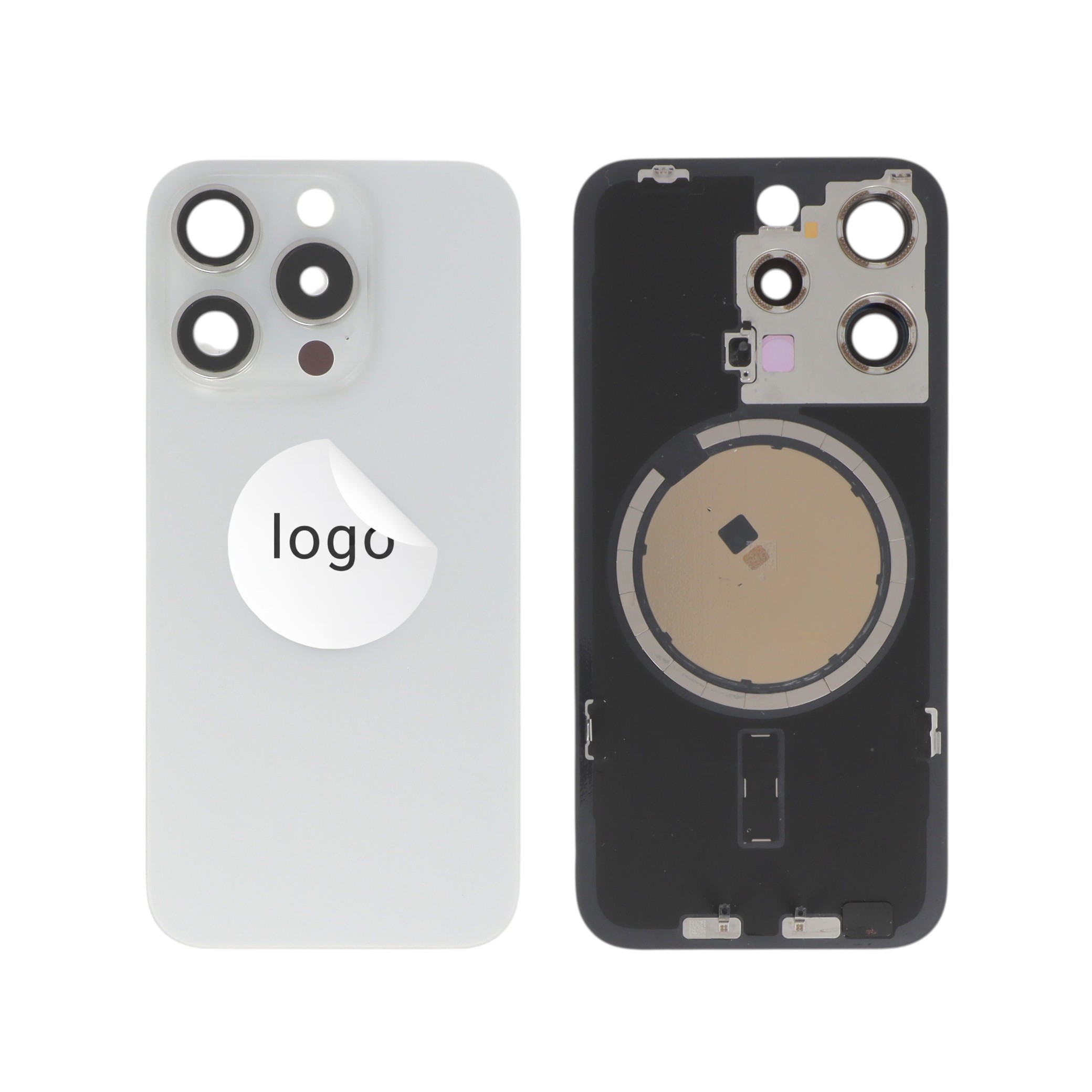 Vitre Arrière Titane Blanc iPhone 15 Pro (Pulled B)