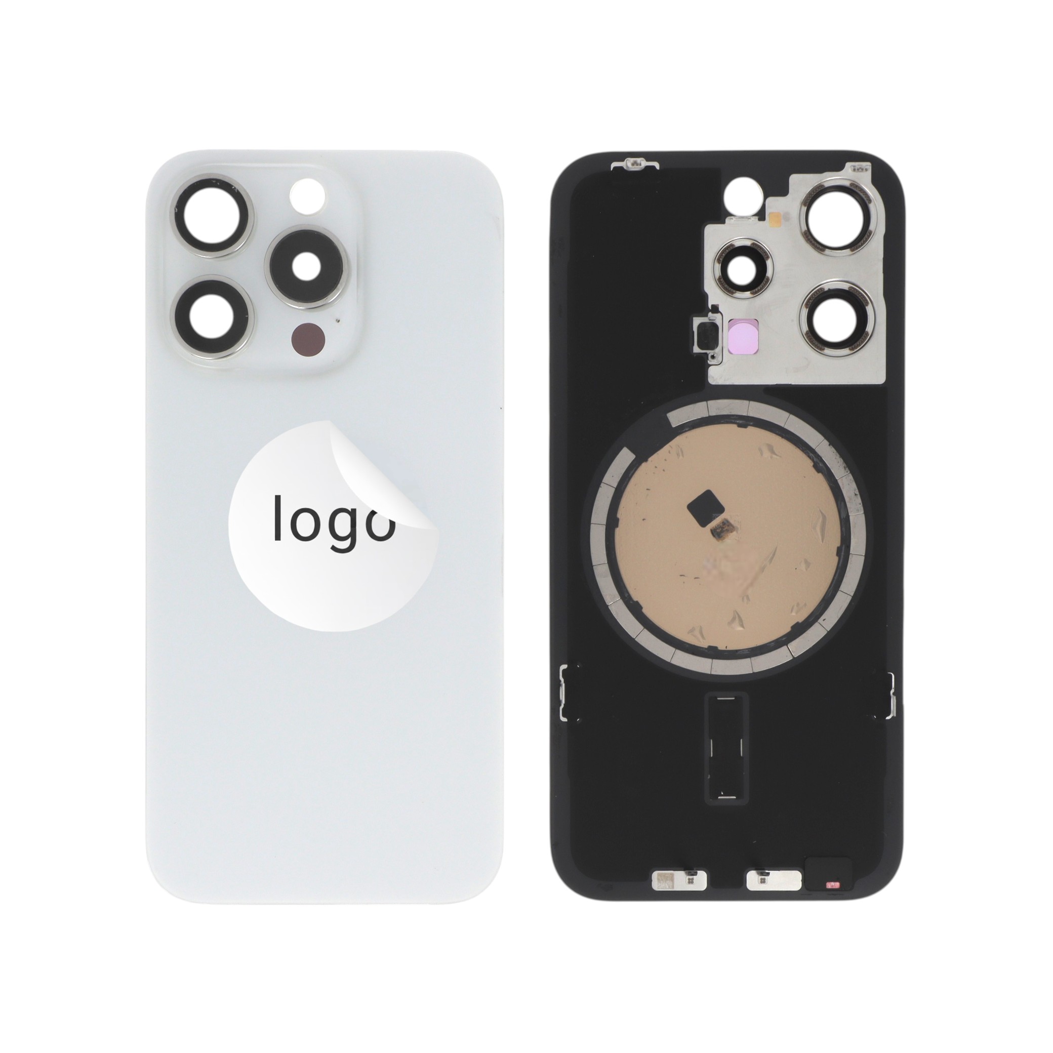 Vitre Arrière Titane Blanc iPhone 15 Pro (Pulled C)