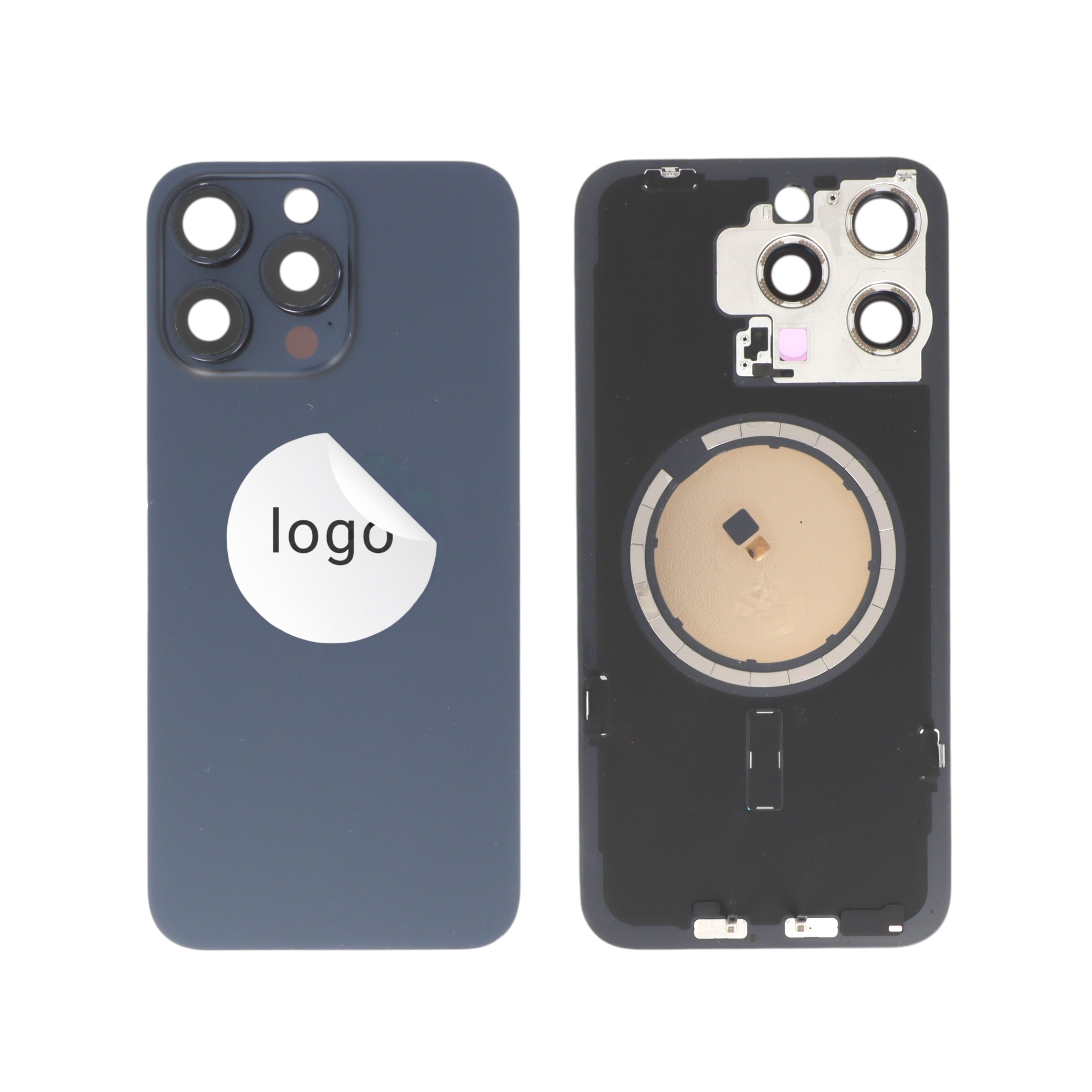 Vitre Arrière Titane Bleu iPhone 15 Pro Max (Pulled B)