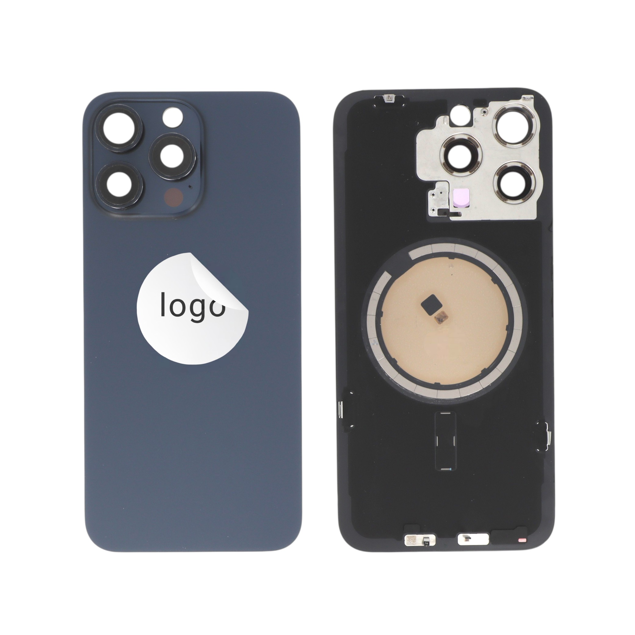 Vitre Arrière Titane Bleu iPhone 15 Pro Max (Pulled C)