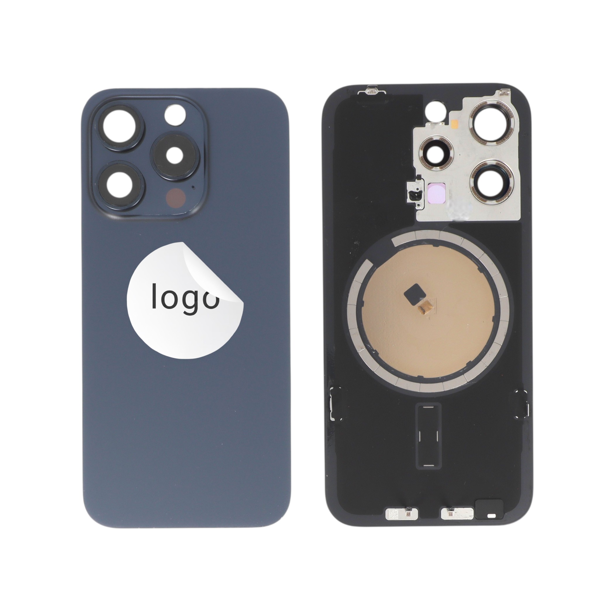 Vitre Arrière Titane Bleu iPhone 15 Pro (Pulled B)