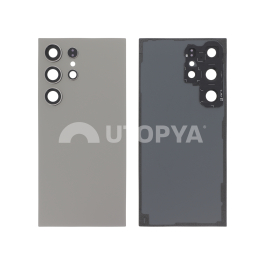 Vitre Arrière Titane Gris Galaxy S24 Ultra (S928B) (Sans logo)
