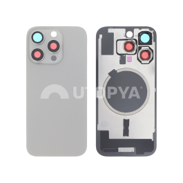 Vitre Arrière Titane Naturel iPhone 16 Pro (Avec MagSafe) (Sans Logo)