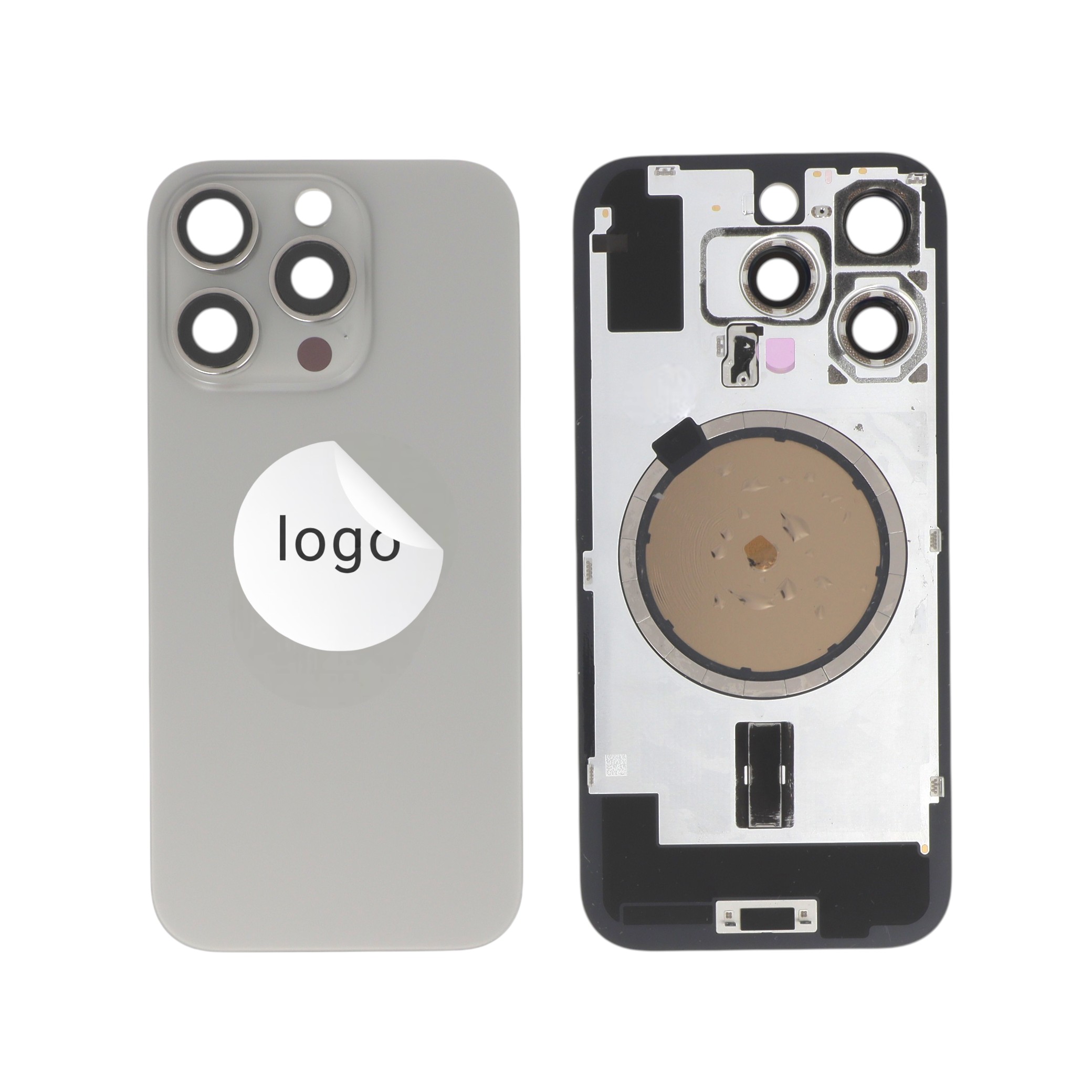 Vitre Arrière Titane Naturel iPhone 16 Pro (Pulled B)