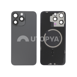Vitre Arrière Titane Noir iPhone 15 Pro Max (Avec MagSafe) (Sans Logo)