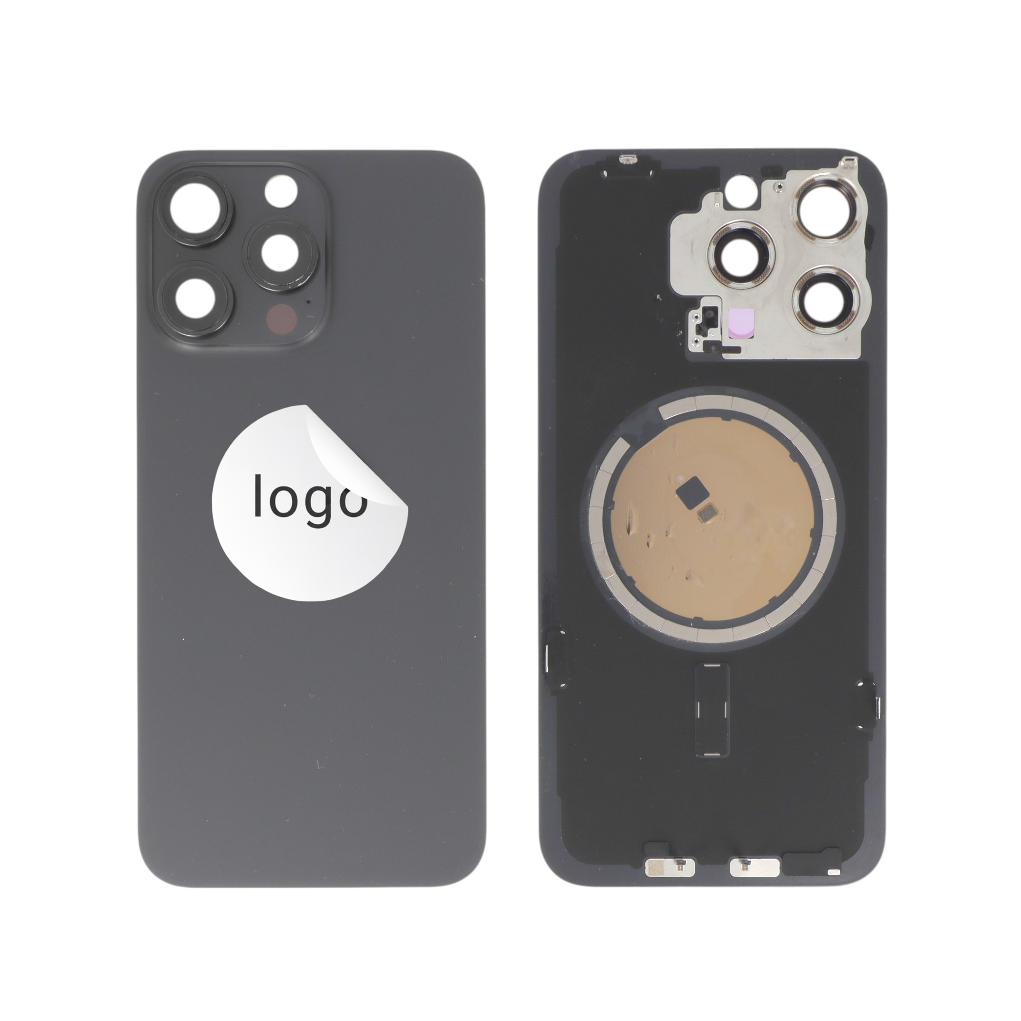 Vitre Arrière Titane Noir iPhone 15 Pro Max (Pulled B)