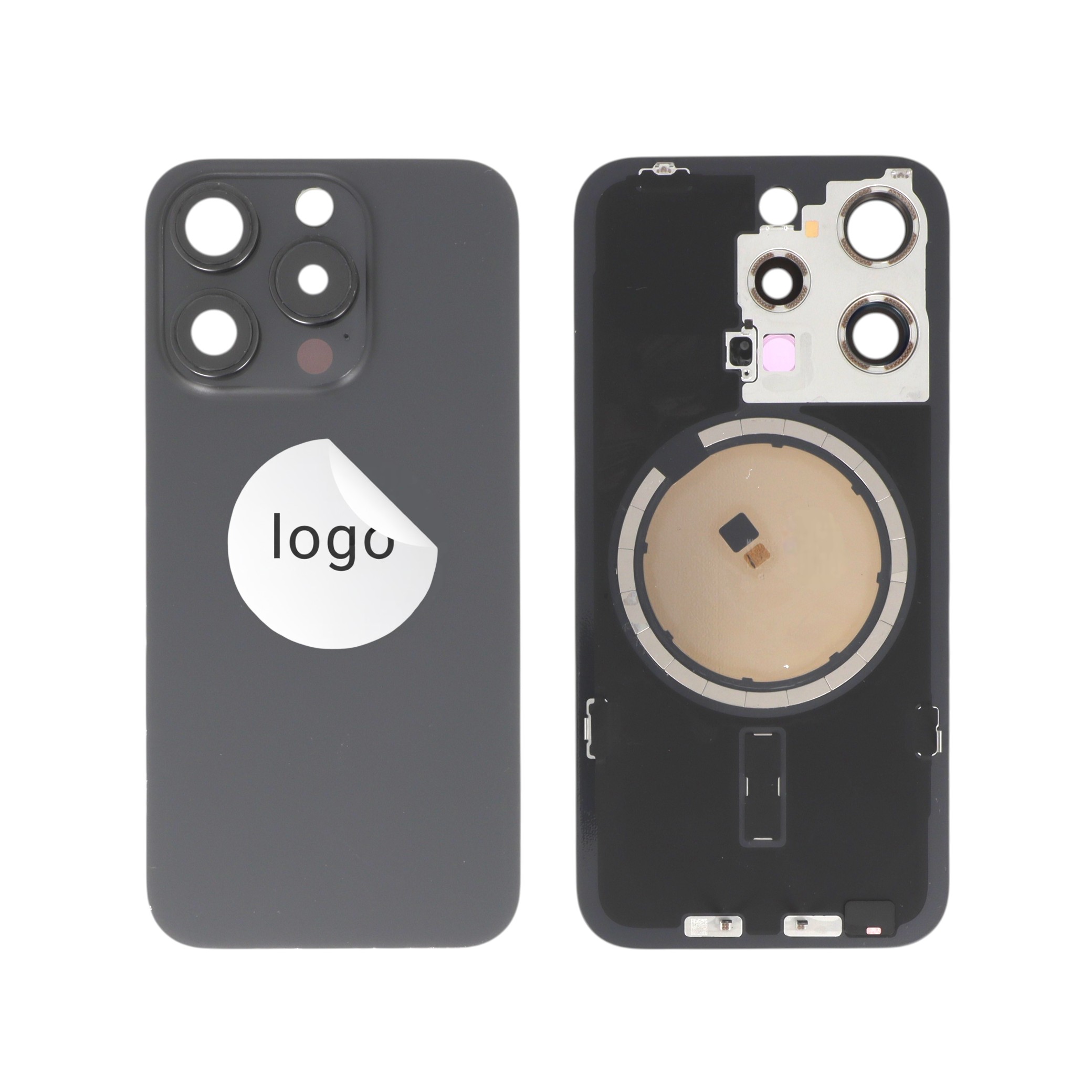 Vitre Arrière Titane Noir iPhone 15 Pro (Pulled B)