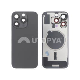 Vitre Arrière Titane Noire iPhone 16 Pro (Avec MagSafe) (Sans Logo)